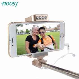 Noosy Night Sky Selfie Stick with Wired Remote Shutter, LED Light and Back Mirror - BR10 - Black - 4