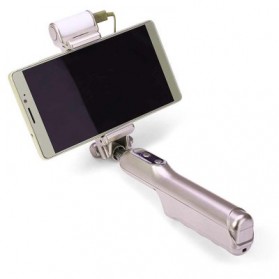 Noosy Night Sky Selfie Stick with Bluetooth Remote Shutter, LED Light and Back Mirror - BR13 - Golden - 1