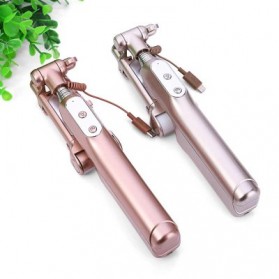 Noosy Night Sky Selfie Stick with Bluetooth Remote Shutter, LED Light and Back Mirror - BR13 - Golden - 6