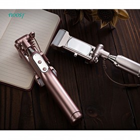 Noosy Night Sky Selfie Stick with Bluetooth Remote Shutter, LED Light and Back Mirror - BR13 - Golden - 8