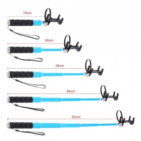 Noosy Mini Selfie Stick with Bluetooth Remote Shutter - BR0801 - Blue - 4