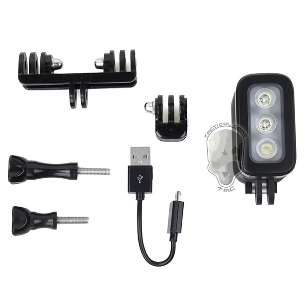 TMC Camera Headlight GoPro Compatible 3 Cree LED 280 