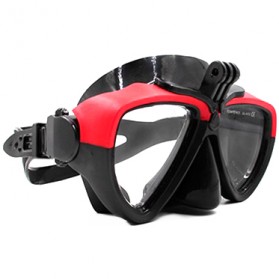 Telesin Kacamata Selam Diving Goggles Glass Mask with Detachable Tripod Mount for Xiaomi GoPro SJCAM - GP-DIV-GS2 - Red - 1