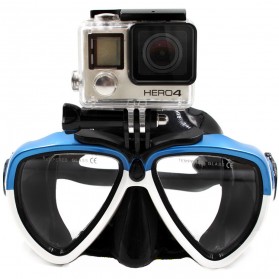 Telesin Kacamata Selam Diving Goggles Glass Mask with Detachable Tripod Mount for Xiaomi GoPro SJCAM - GP-DIV-GS2 - Blue - 1