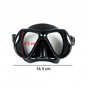 TaffSPORT Kacamata Selam Scuba Diving Snorkeling - M22 - Black - 7