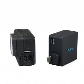 Telesin Extended Battery 2300mAh with Waterproof Case for GoPro Hero 6/5 - Black - 7