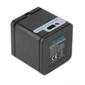 TELESIN Charger Baterai 3 Slot Storage Box for GoPro Hero 5/6/7 - GP-BCG-502 - Black - 2