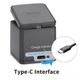 TELESIN Charger Baterai 3 Slot Storage Box for GoPro Hero 5/6/7 - GP-BCG-502 - Black - 3