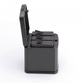 TELESIN Charger Baterai 3 Slot Storage Box for GoPro Hero 5/6/7 - GP-BCG-502 - Black - 6