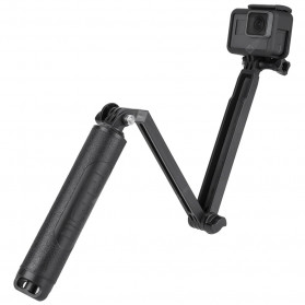 Telesin Tongsis Monopod 3 Way Foldable Selfie Stick - GP-MFW-300 - Black - 9