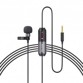 Telesin Mikrofon Professional Lavalier Microphone Omnidirectional Clip Portable 3.5mm - MIC-LAV02 - Black