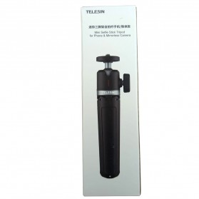 Telesin Mini Tripod Tongsis Selfie Stick Smartphone and DSLR - GP-MNP-091-W - Black - 10