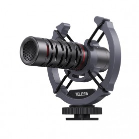 Telesin Mikrofon Directional Condenser Shotgun Microphone - MIC-VM02 - Black