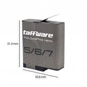 Taffware Battery Replacement 1220mAh for GoPro Hero 5/6/7 - AHDBT-501 - Black - 5