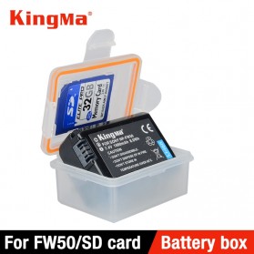 KingMa Kotak Baterai Sony NP-FW50 a7r2 a7m2 NEX-5T a5000 a5100 a6000 - Transparent - 1