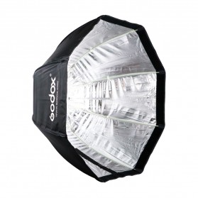 Godox Payung Softbox Reflektor Octagon 80cm untuk Flash Speedlight - SB-UBW - Black - 3