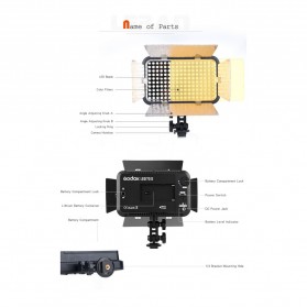 Godox Lampu LED Photo Video Light for Digital Camera - LED170II - Black - 5