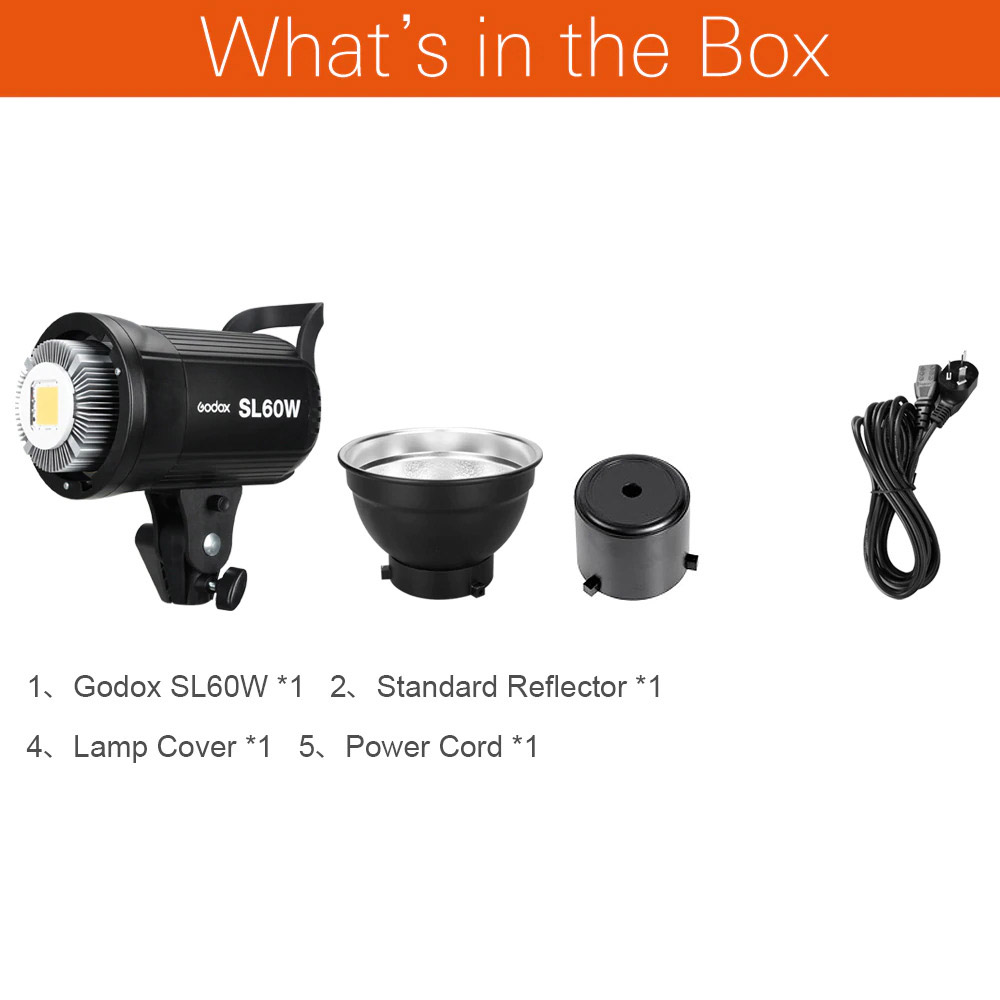 Godox Lampu Kamera Foto Video Continuous Lamp 60w Sl 60w Black Jakartanotebook Com