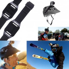 Belt / Sling / Strap Action Camera - Helmet Strap Mount for Xiaomi Yi / Xiaomi Yi 2 4K / GoPro - GP04 - Black