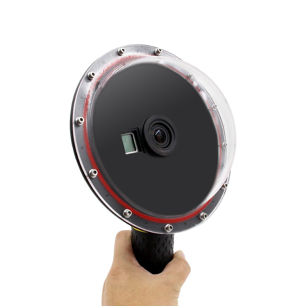Telesin Dome Port Underwater Clear Photography 6 Inch Aluminium Base for GoPro Gambar produk Telesin Dome Port Underwater Clear Photography 6 Inch Aluminium Base for GoPro