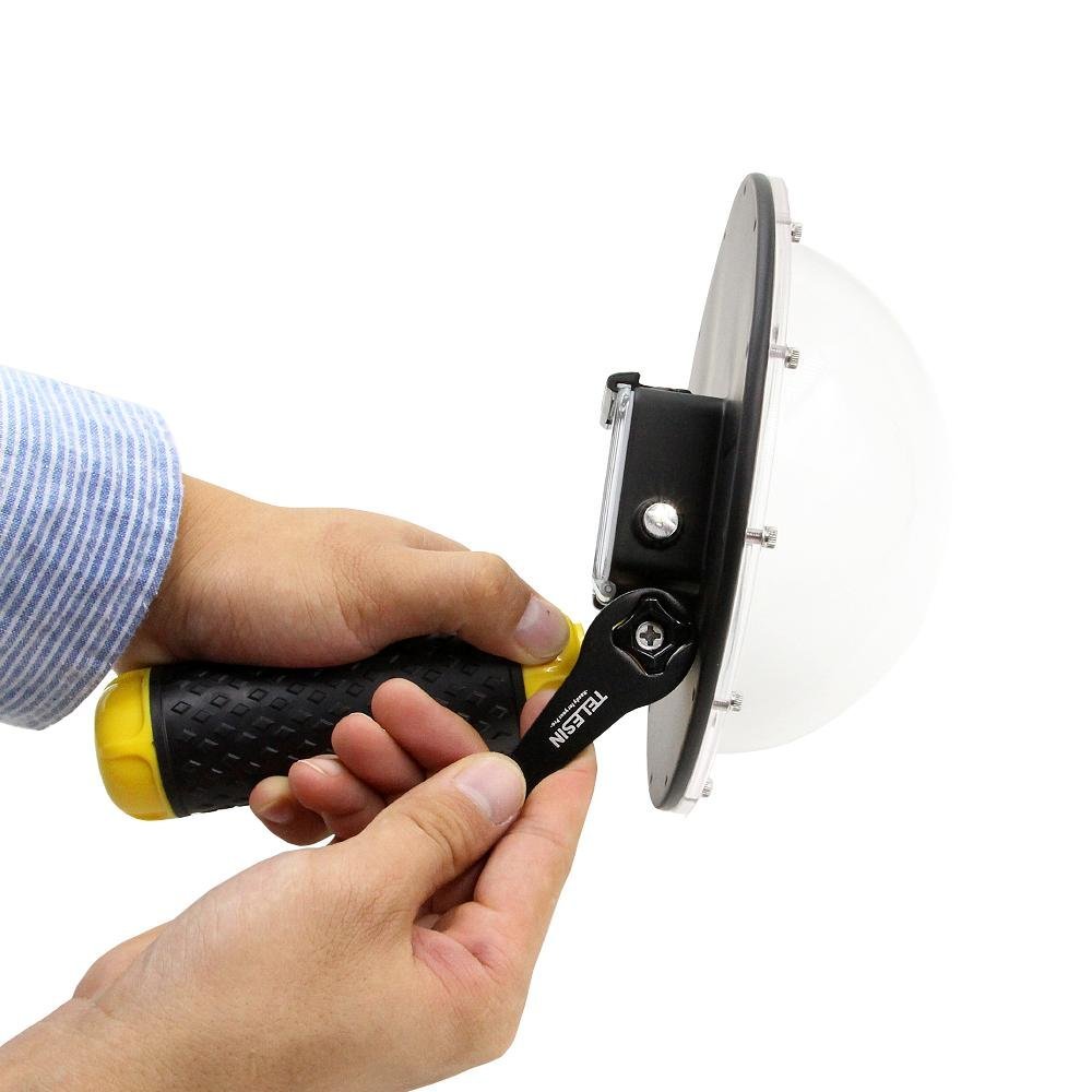 Telesin Dome Port Underwater Clear Photography 6 Inch Aluminium Base for GoPro Gambar produk Telesin Dome Port Underwater Clear Photography 6 Inch Aluminium Base for GoPro