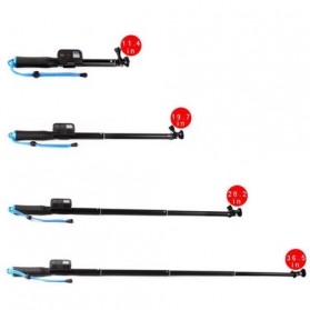 Monopod with Wireless Remote Control Slot 93cm for GoPro / Xiaomi Yi / Xiaomi Yi 2 4K - Black - 5
