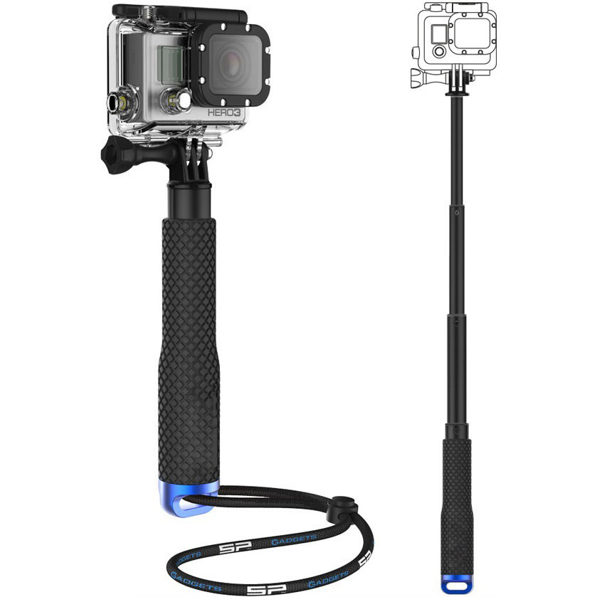 metal lid extendable pole monopod 48 cm for gopro xiaomi yi xiaomi yi 2 4k blue metal lid extendable pole monopod 48 cm for gopro xiaomi yi xiaomi yi 2 4k blue