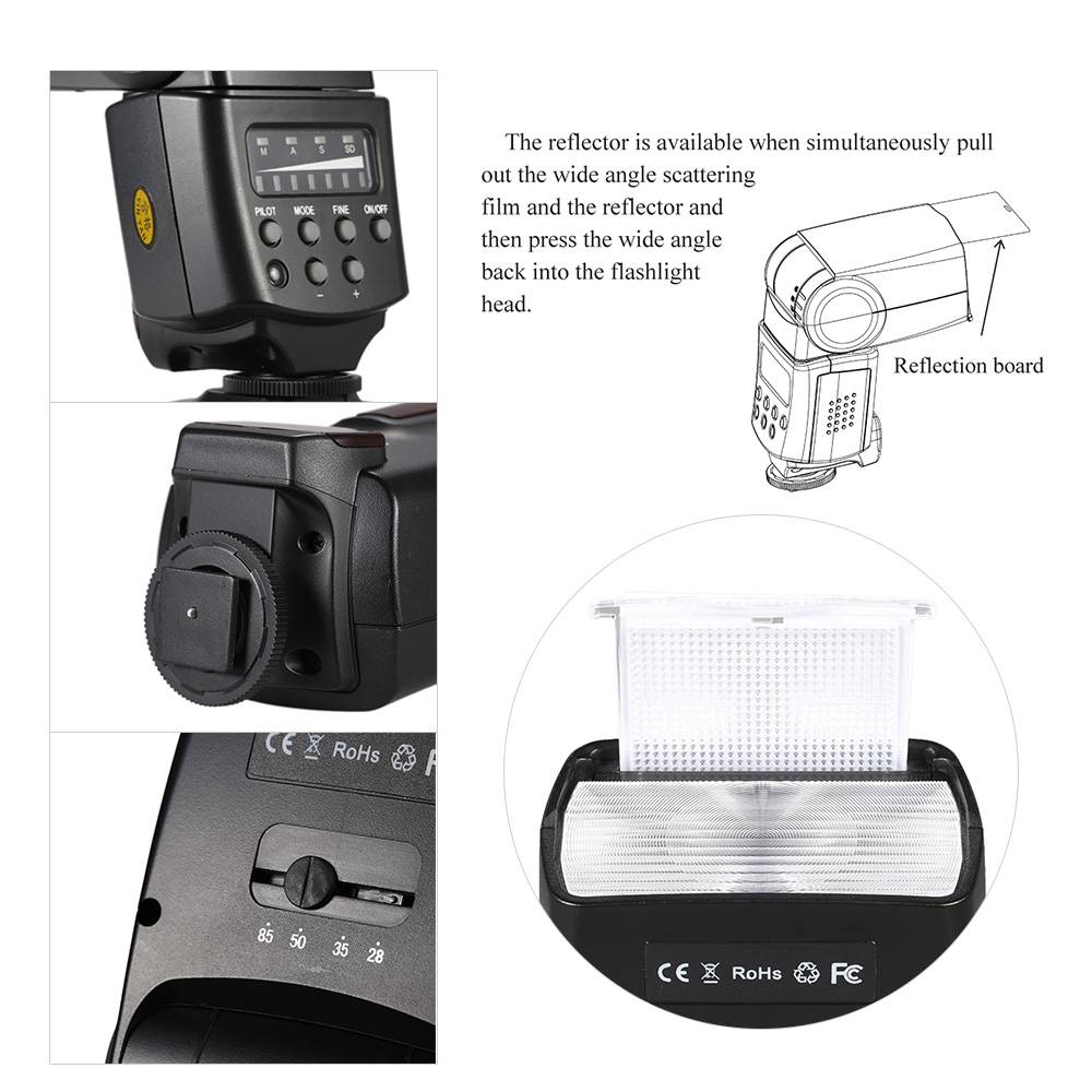 Yinyan Flash Kamera Zoom Speedlite 5600K Untuk DSLR Canon