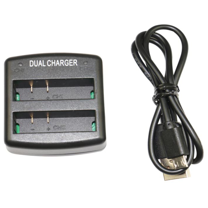 ... Dual Battery Charger for Xiaomi Yi 2 4K Camera Battery - Black - 1 ...