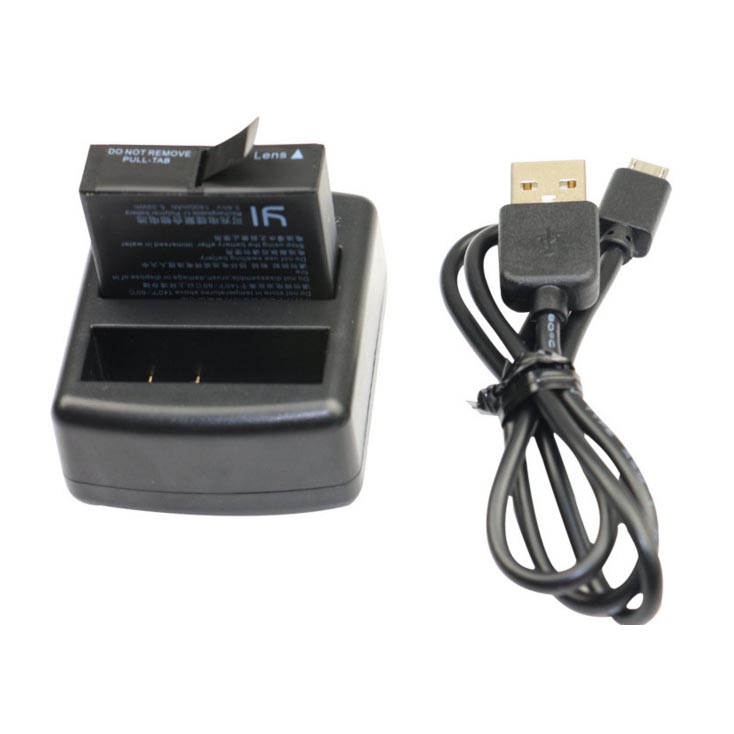 Dual Battery Charger For Xiaomi Yi 2 4k Camera Battery Black