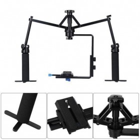 Handheld Stabilizer Camera Rig Gimbal 2-Axis for DSLR Canon Nikon Sony - Black