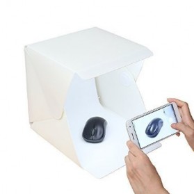 Photo Studio Mini Magnetic dengan Lampu LED Size Small - White - 3