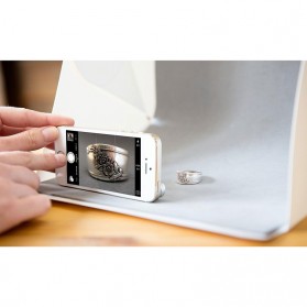 Photo Studio Mini Magnetic dengan Lampu LED Size Small - White - 8