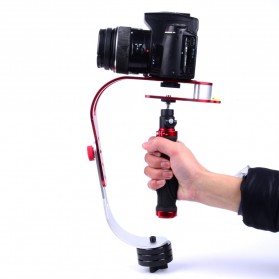 Handheld Stabilizer Kamera DSLR GoPro Xiaomi Yi - Red - 1