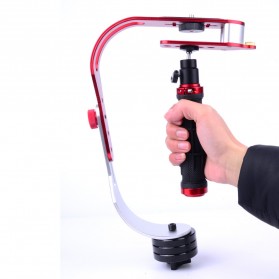 Handheld Stabilizer Kamera DSLR GoPro Xiaomi Yi - Red - 2