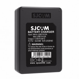 Charger Baterai SJCAM SJ6 Legend Dual Slot - Black - 4