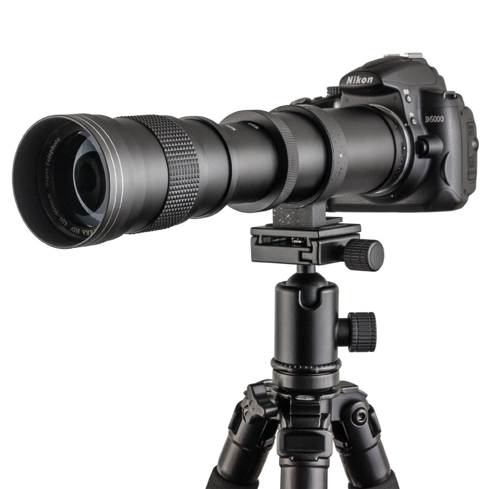 Lensa Kamera Telephoto Manual 420800mm f/8.316 TMount Black