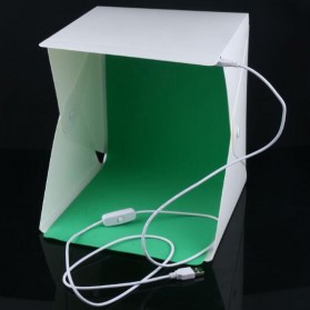 Photo Studio Mini 1 Button dengan LED dan 4PCS Background Size S - White - 2