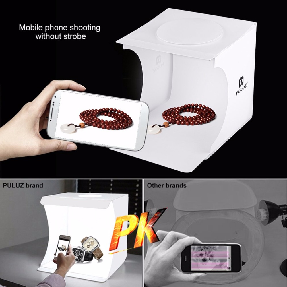PULUZ Photo Studio Mini dengan Lampu 2 LED White PULUZ Photo Studio Mini dengan Lampu 2 LED White