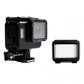 Vamson Touchscreen Waterproof Case 60m for GoPro Hero 5/6/7 - Black
