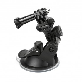 Mount Action Camera - Car Windshield Suction Mount for GoPro & Xiaomi Yi - Black