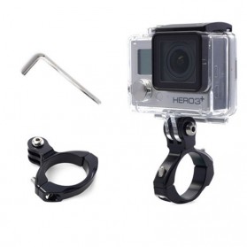 Mount Action Camera - Bike Handlebar Seatpost Mount Aluminium for GoPro & Xiaomi Yi - Black