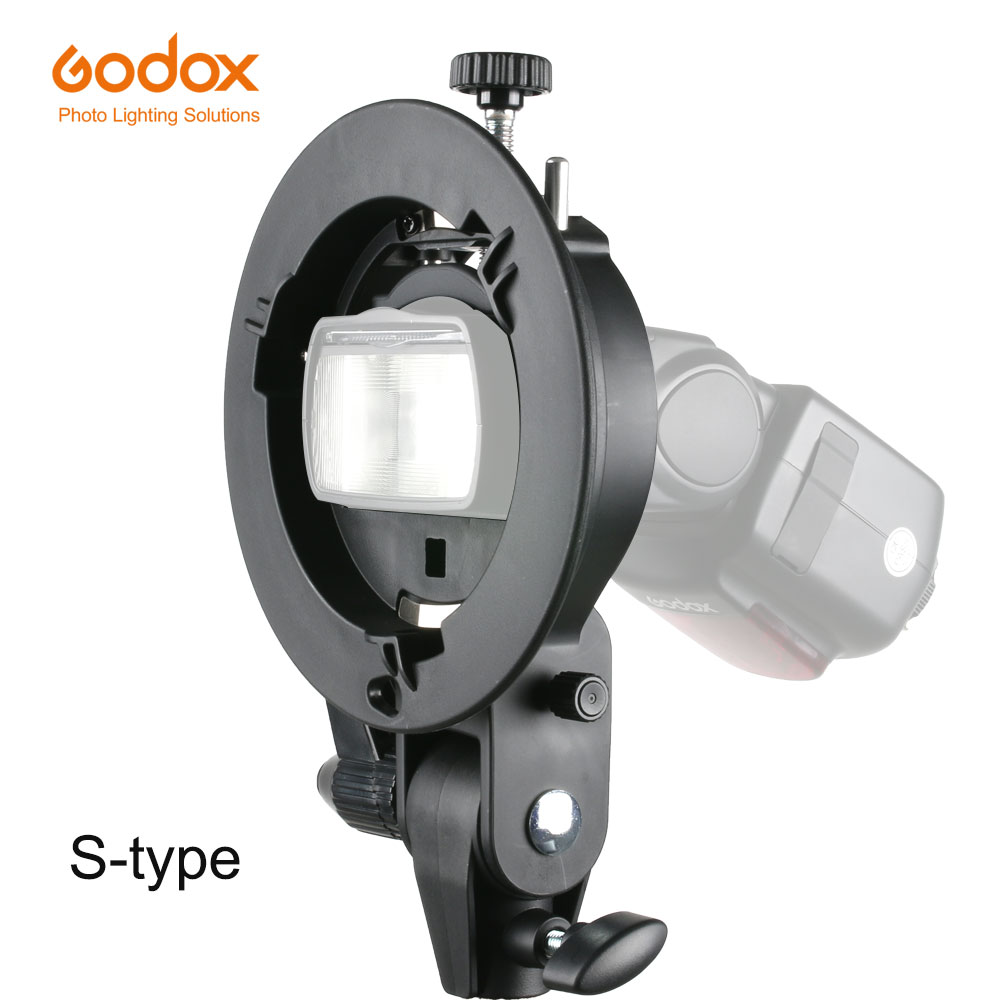 Godox S Speedlite Flash Mount Holder Bracket (OEM) - Black - 1