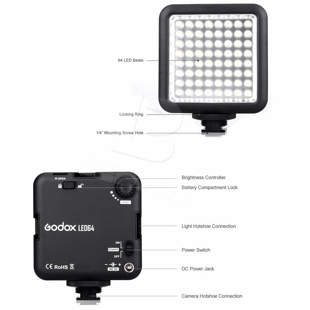 godox flash kamera dslr universal 64 led black jakartanotebook godox flash kamera dslr universal 64 led black jakartanotebook