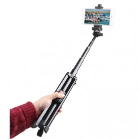 LetsPro Tongsis Monopod Tripod + Bluetooth Shutter - YK-3688 - Black - 3