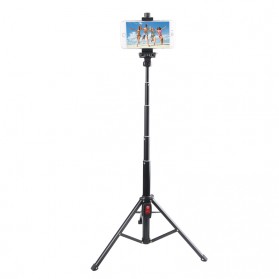 LetsPro Tongsis Monopod Tripod + Bluetooth Shutter - YK-3688 - Black - 7
