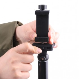 LetsPro Tongsis Monopod Tripod + Bluetooth Shutter - YK-3688 - Black - 9