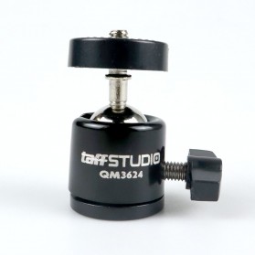 TaffSTUDIO Mini Ball Head Tripod Kamera DSLR 360 Swivel 1/4 - QM3624 - Black - 2