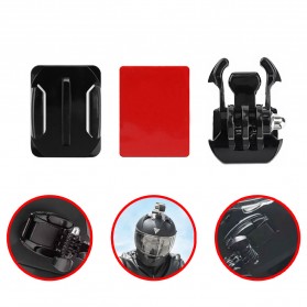 Curved Mount & Hook Buckle Adhesive Sticker Kamera Aksi - Black