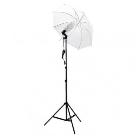 TaffSTUDIO Payung Soft Umbrella Fotografi Studio 84cm + Bohlam 45W - P90L - Black